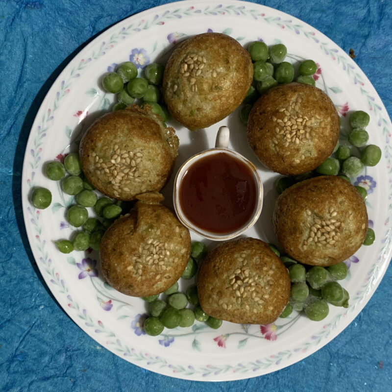 Rajgira Green Pea Fritters Aruna's Kitchen Diaries